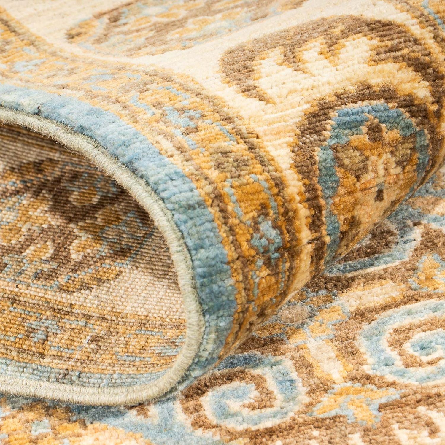 Tapis de couloir Tapis Ziegler - Ariana - 298 x 89 cm - bleu clair