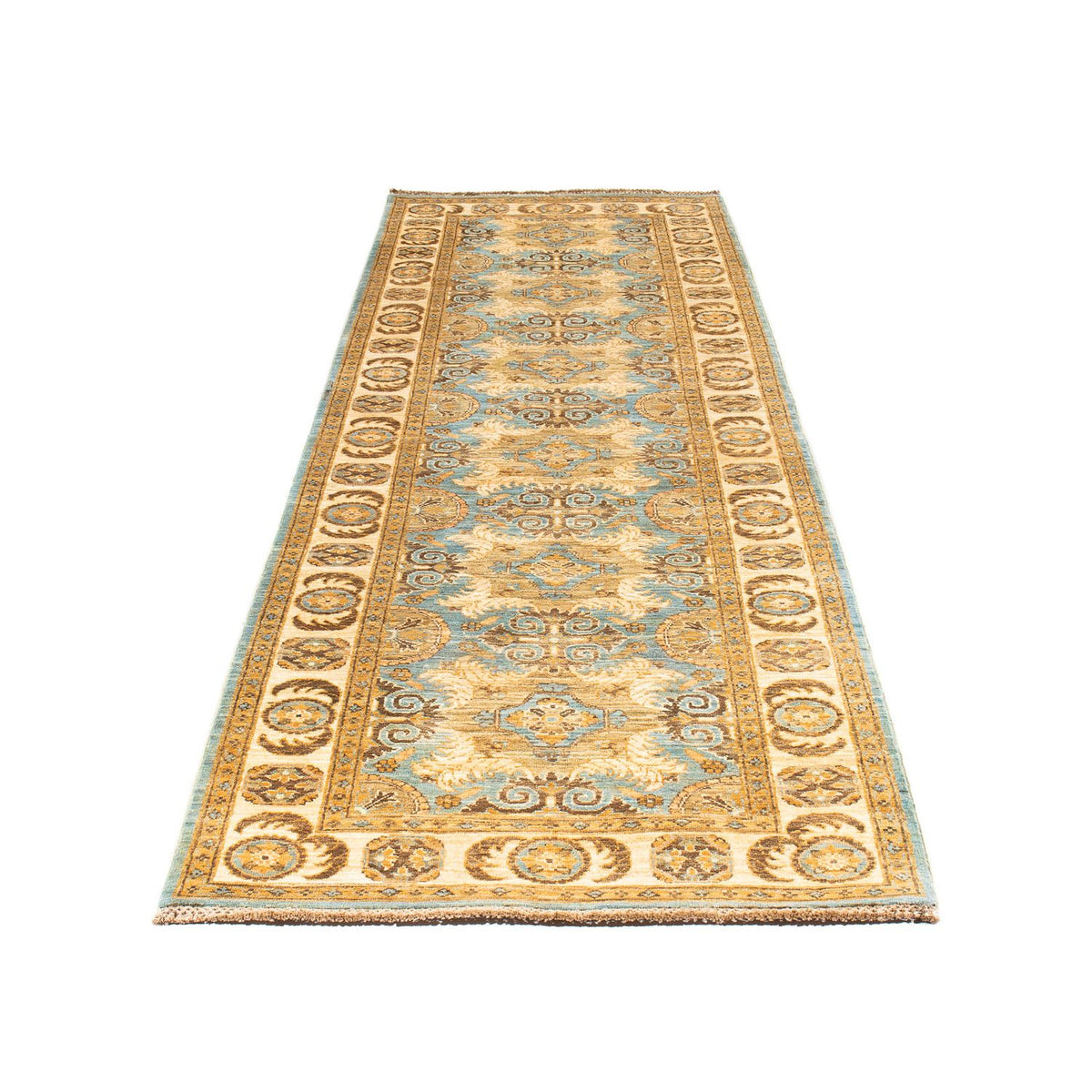 Tapis de couloir Tapis Ziegler - Ariana - 298 x 89 cm - bleu clair