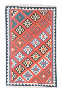 Tapis Kelim - Oriental - 188 x 123 cm - orange