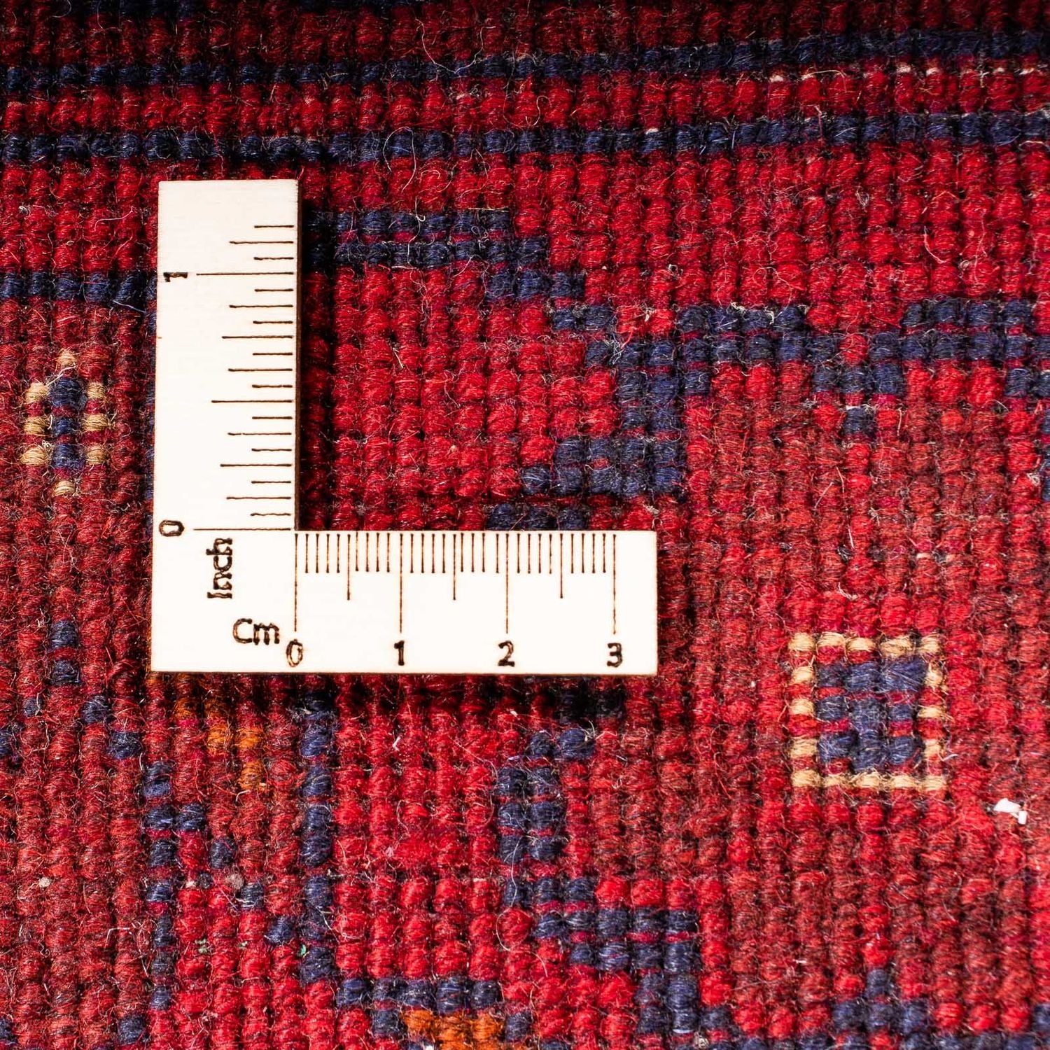 Tapis afghan - Kunduz - 219 x 126 cm - rouge foncé