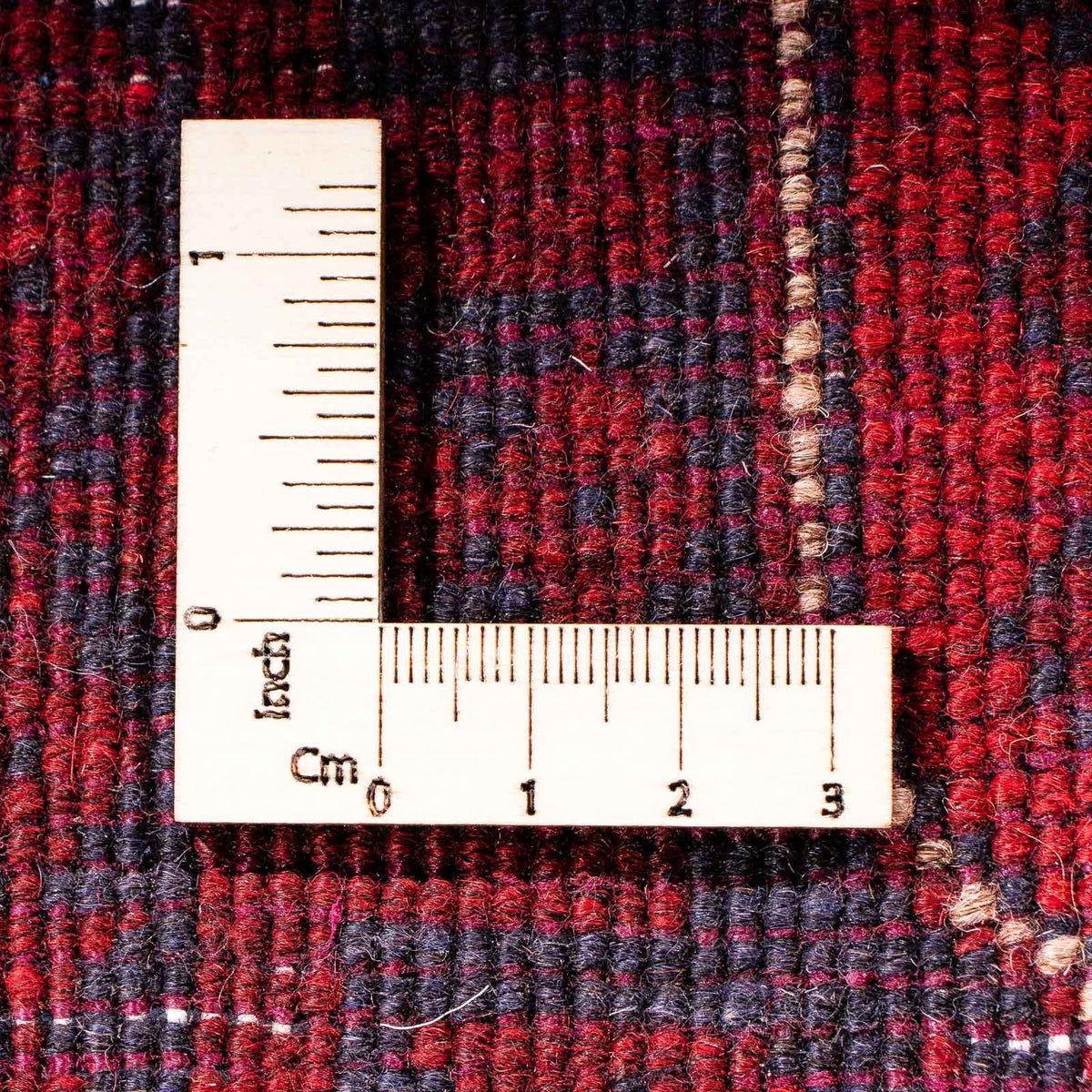 Tapis de couloir Tapis afghan - Kunduz - 298 x 82 cm - rouge foncé