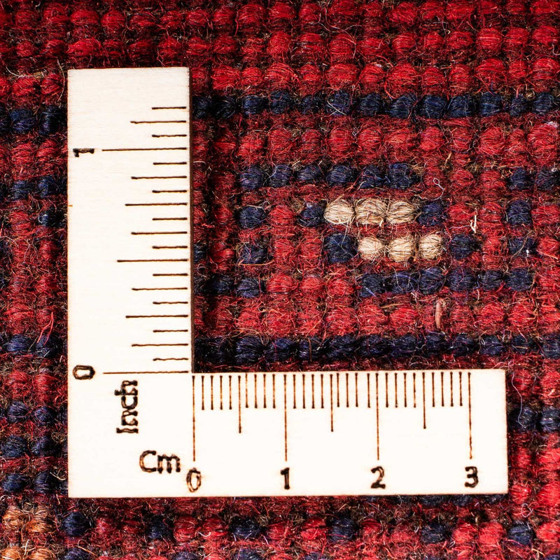 Tapis afghan - Kunduz - 98 x 49 cm - rouge foncé