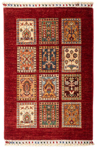 Tapis Ziegler - Bakhtiari - 102 x 66 cm - rouge foncé
