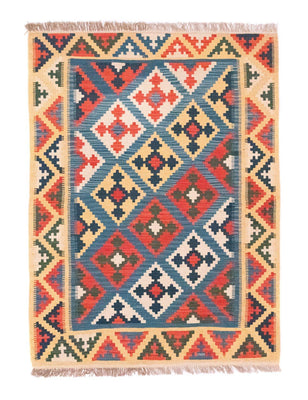 Tapis Kelim - Oriental - 168 x 128 cm - bleu