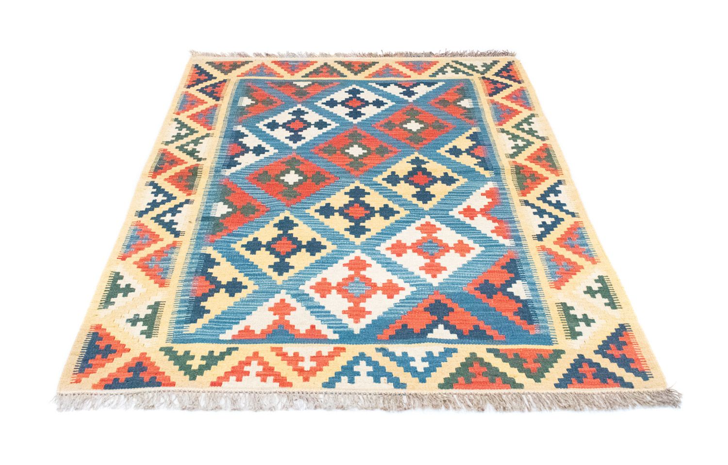 Tapis Kelim - Oriental - 168 x 128 cm - bleu