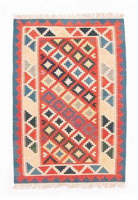 Tapis Kelim - Oriental - 150 x 100 cm - rouge