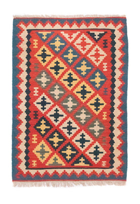 Tapis Kelim - Oriental - 150 x 102 cm - rouge