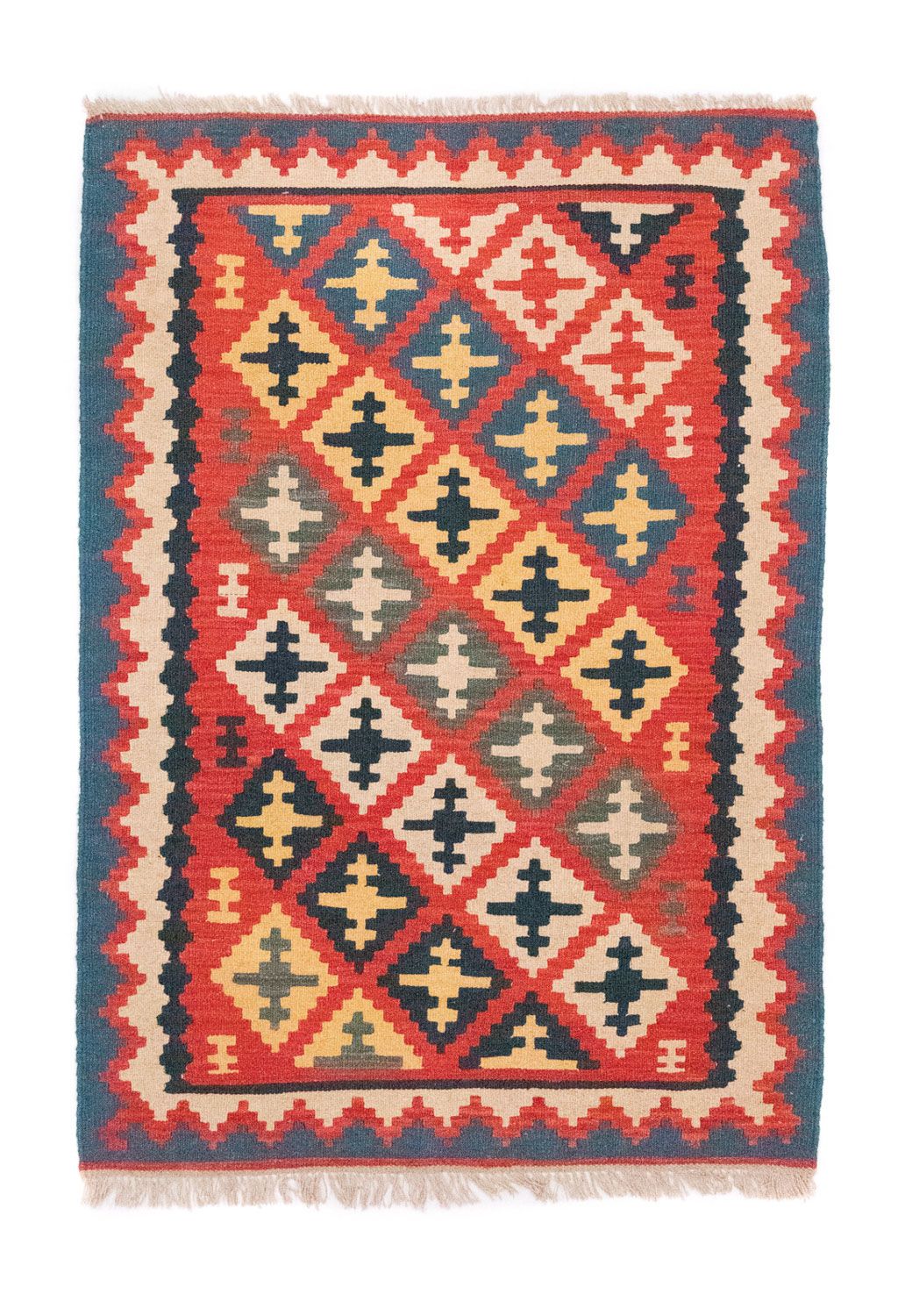Tapis Kelim - Oriental - 150 x 102 cm - rouge