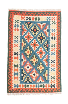Tapis Kelim - Oriental - 153 x 100 cm - bleu