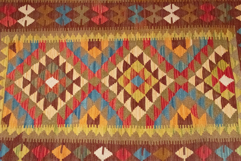 Tapis Kelim - Oriental - 159 x 99 cm - marron