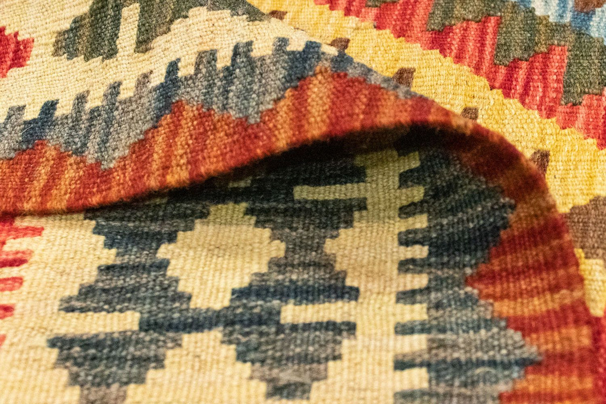 Tapis de couloir Tapis Kelim - Oriental - 209 x 95 cm - beige