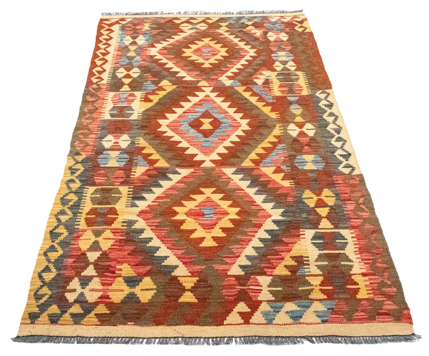 Tapis de couloir Tapis Kelim - Oriental - 192 x 104 cm - orange