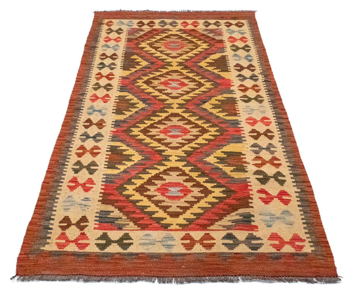 Tapis de couloir Tapis Kelim - Oriental - 204 x 97 cm - orange