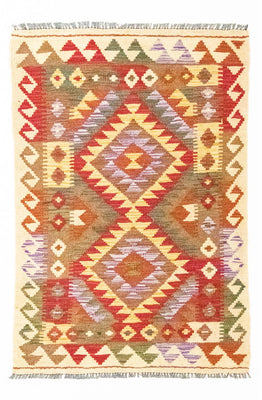 Tapis Kelim - Oriental - 117 x 75 cm - rouge