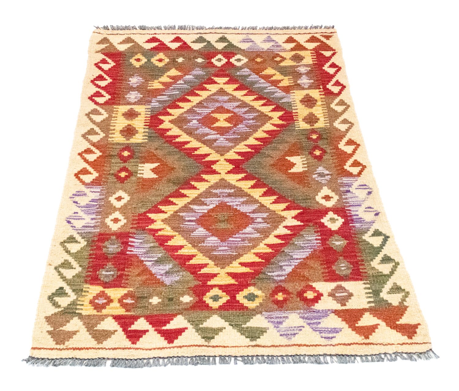 Tapis Kelim - Oriental - 117 x 75 cm - rouge