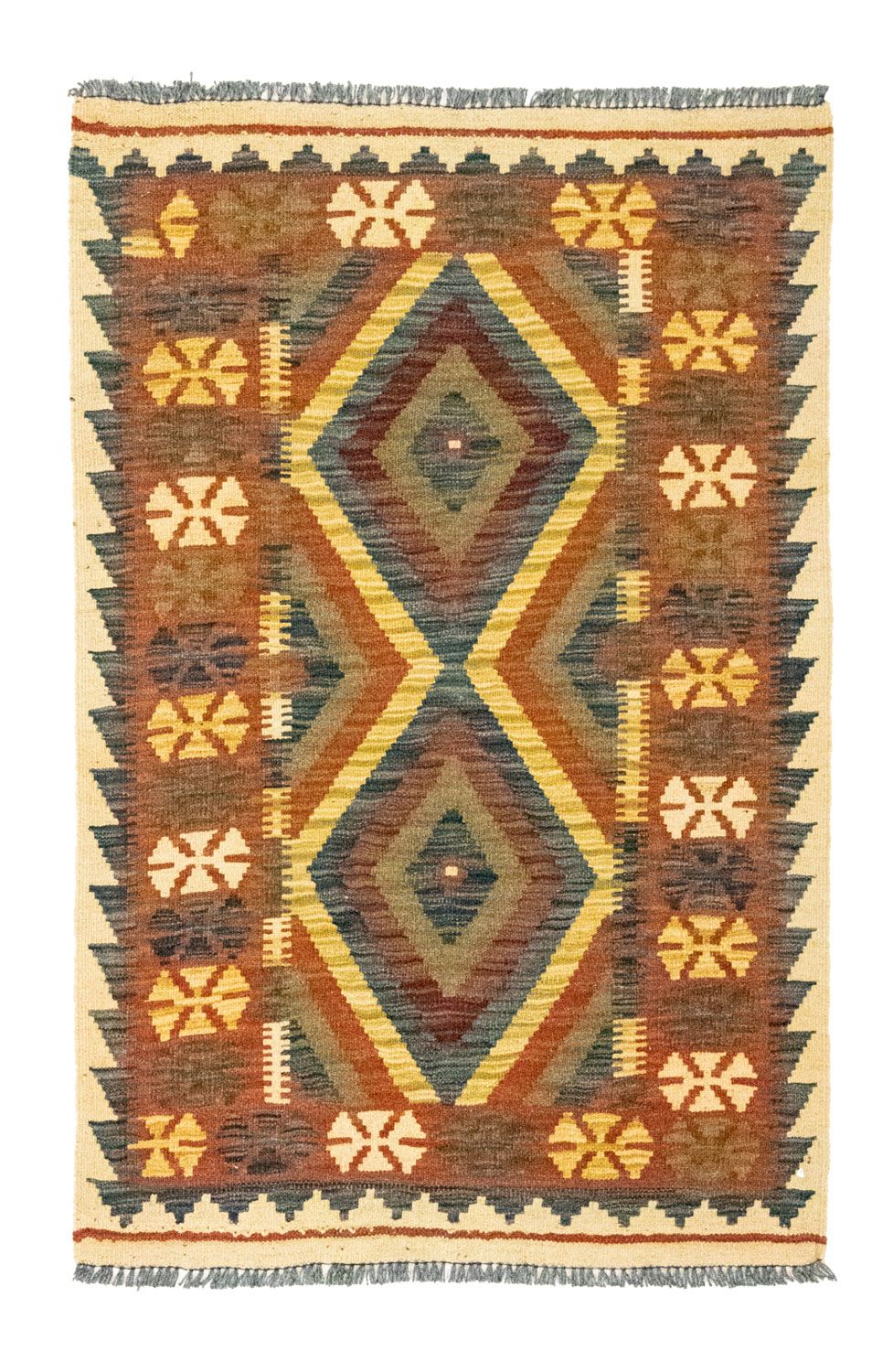 Tapis Kelim - Oriental - 127 x 83 cm - marron