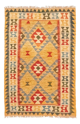 Tapis Kelim - Oriental - 131 x 82 cm - jaune