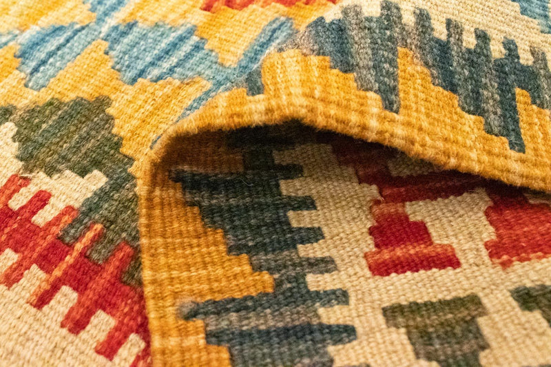 Tapis Kelim - Oriental - 131 x 82 cm - jaune