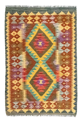 Tapis Kelim - Oriental - 123 x 80 cm - marron