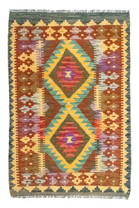 Tapis Kelim - Oriental - 123 x 80 cm - marron