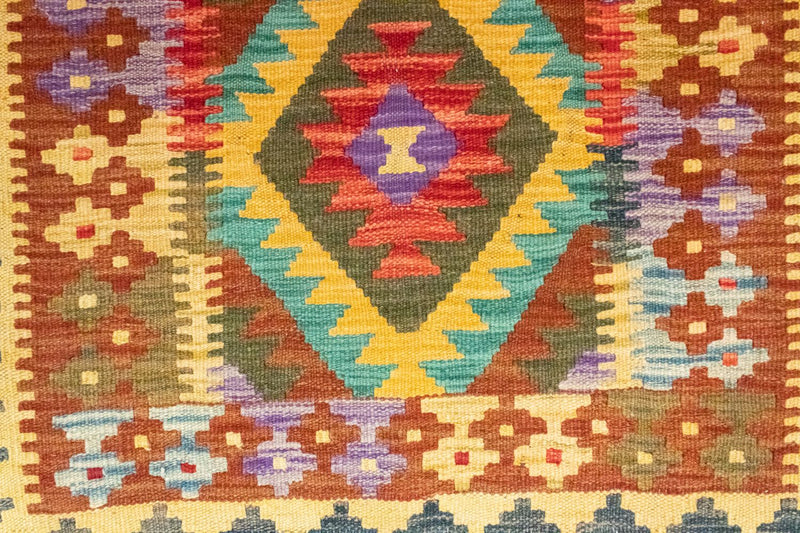Tapis Kelim - Oriental - 123 x 80 cm - marron