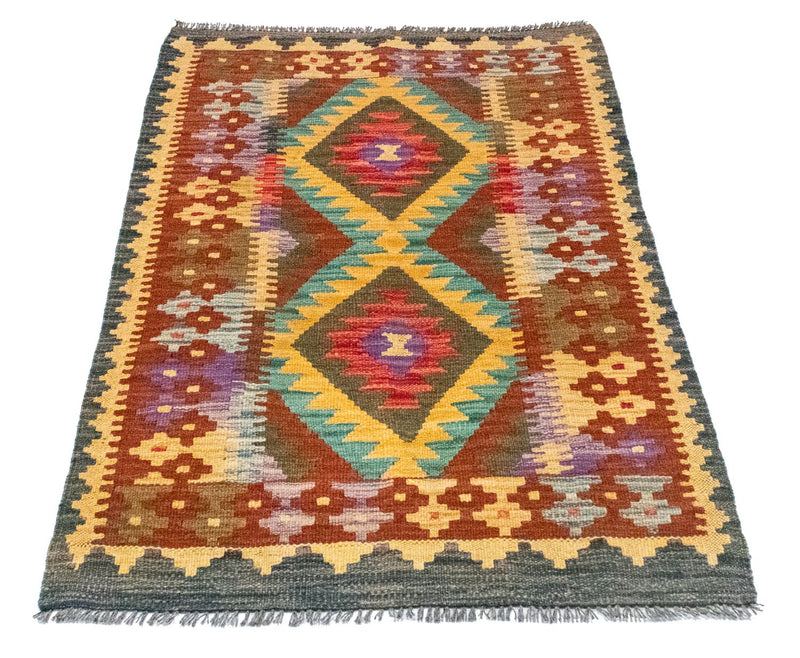 Tapis Kelim - Oriental - 123 x 80 cm - marron
