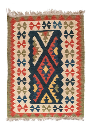 Tapis Kelim - Oriental - 121 x 80 cm - bleu