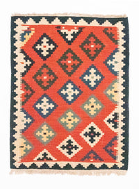 Tapis Kelim - Oriental - 112 x 85 cm - orange