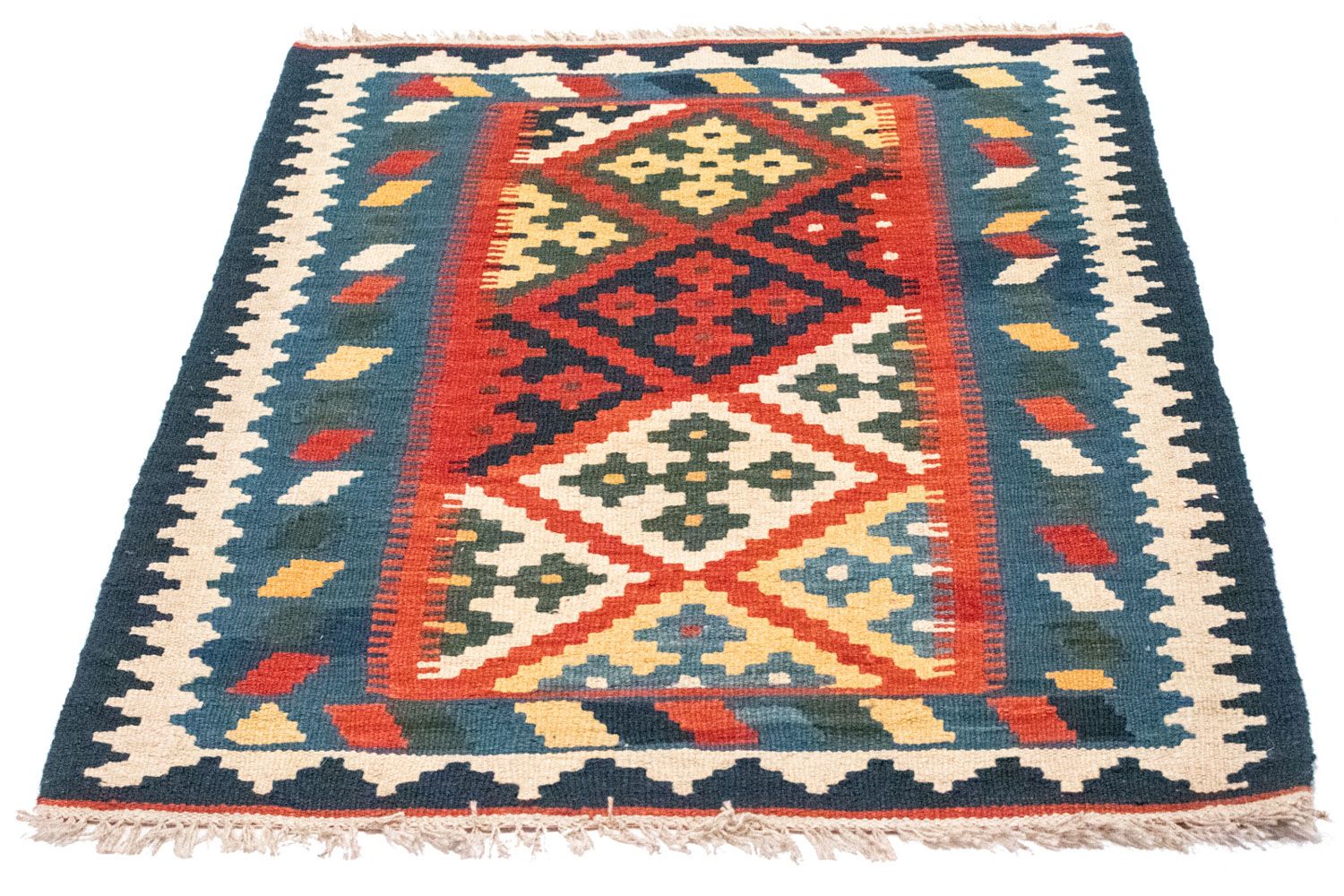 Tapis Kelim - Oriental - 121 x 81 cm - rouge