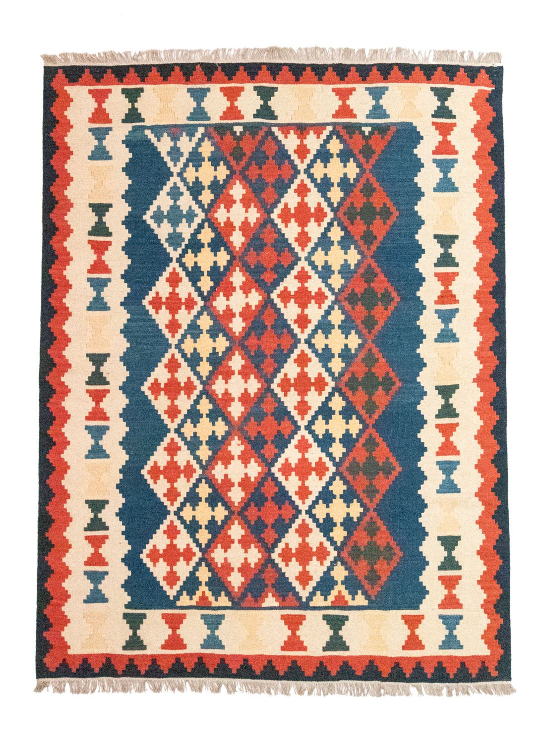 Tapis Kelim - Oriental - 240 x 185 cm - bleu