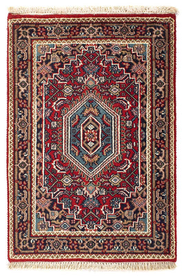 Tapis oriental - Bidjar - Indus - 90 x 60 cm - rouge foncé