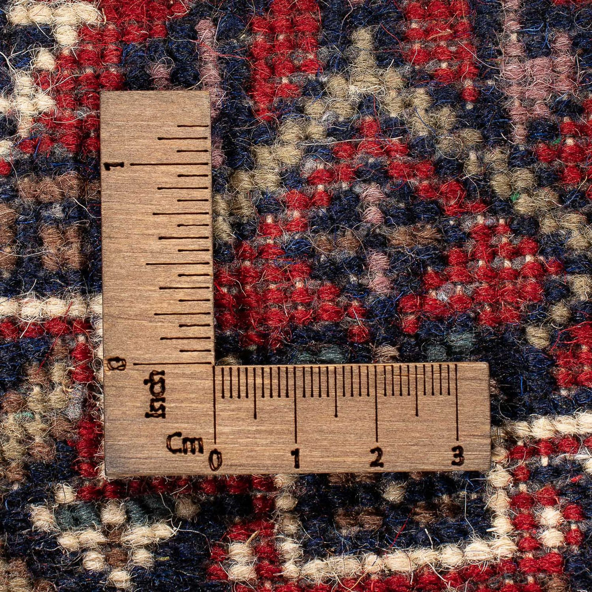 Tapis oriental - Bidjar - Indus - 90 x 60 cm - rouge foncé