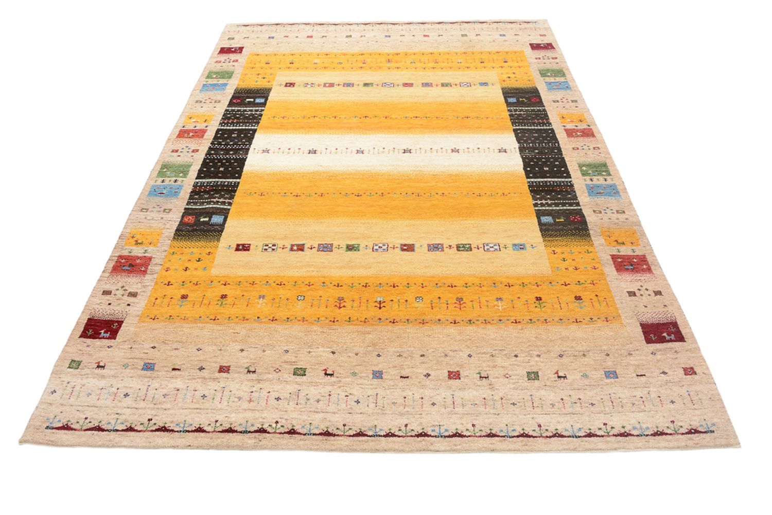 Tapis Gabbeh - Loribaft Indus - 245 x 173 cm - multicolore
