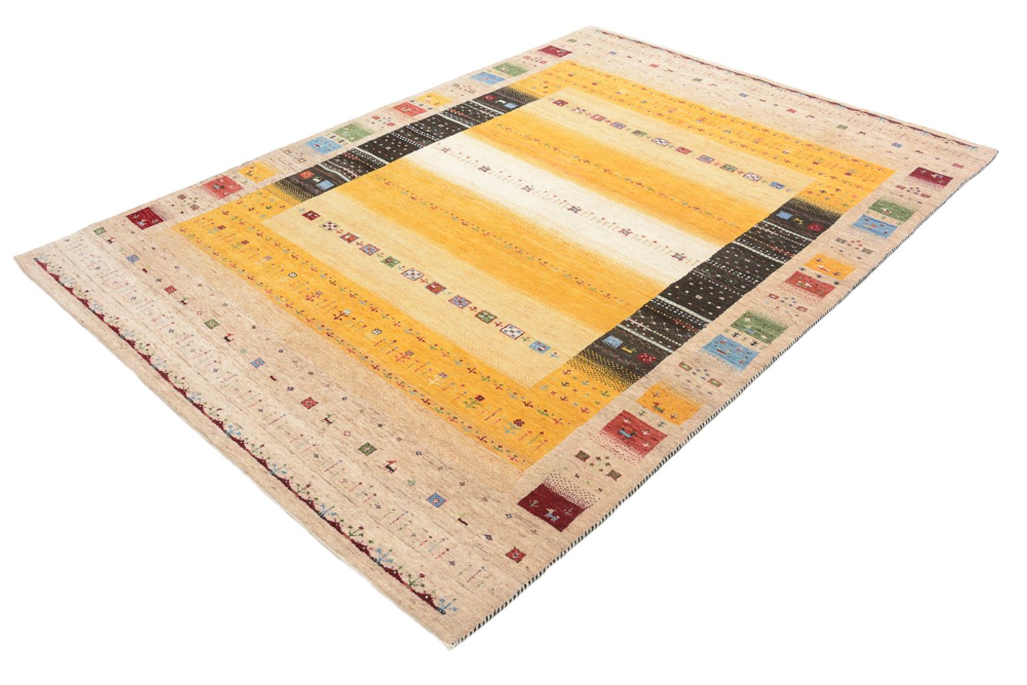 Tapis Gabbeh - Loribaft Indus - 245 x 173 cm - multicolore
