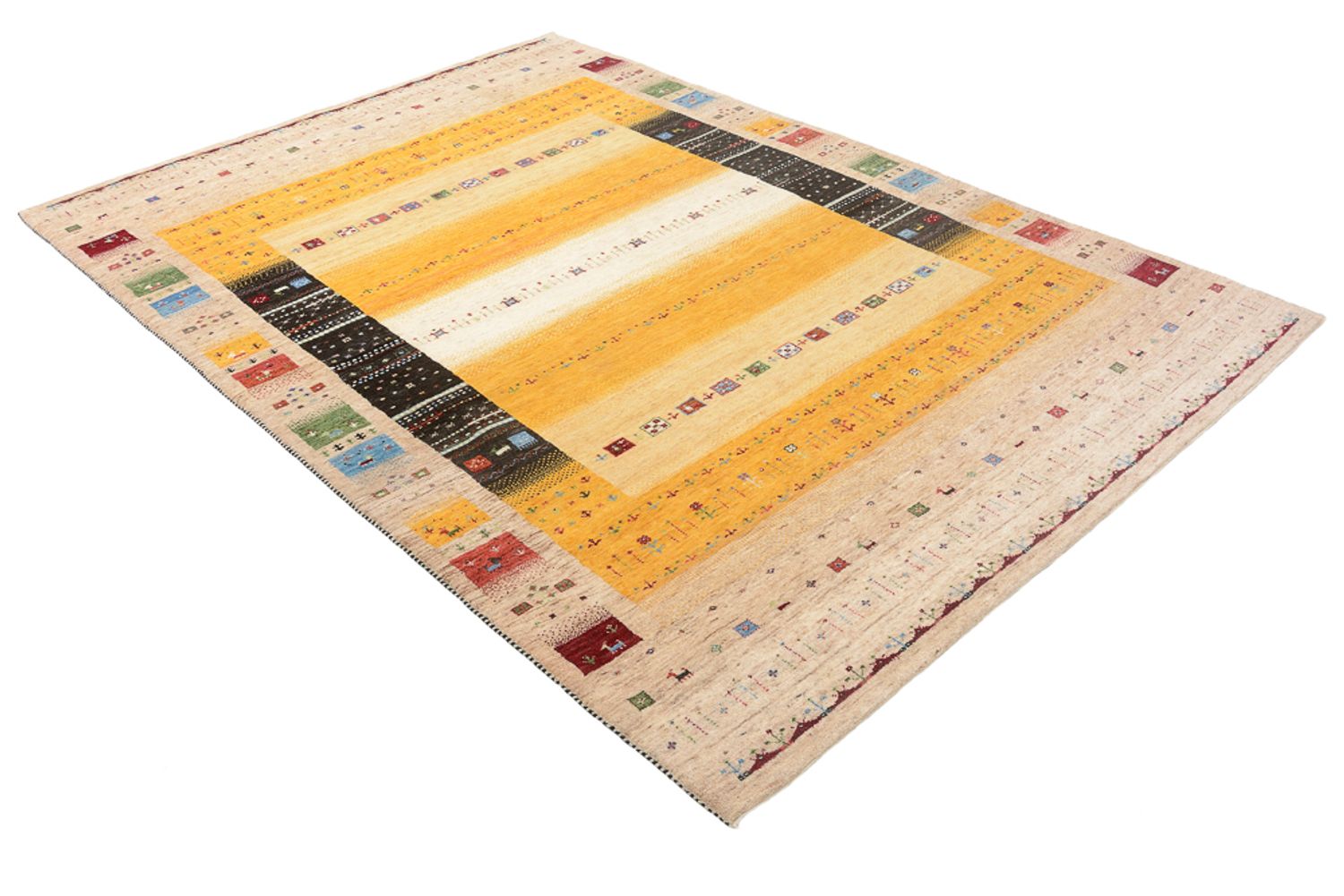 Tapis Gabbeh - Loribaft Indus - 245 x 173 cm - multicolore