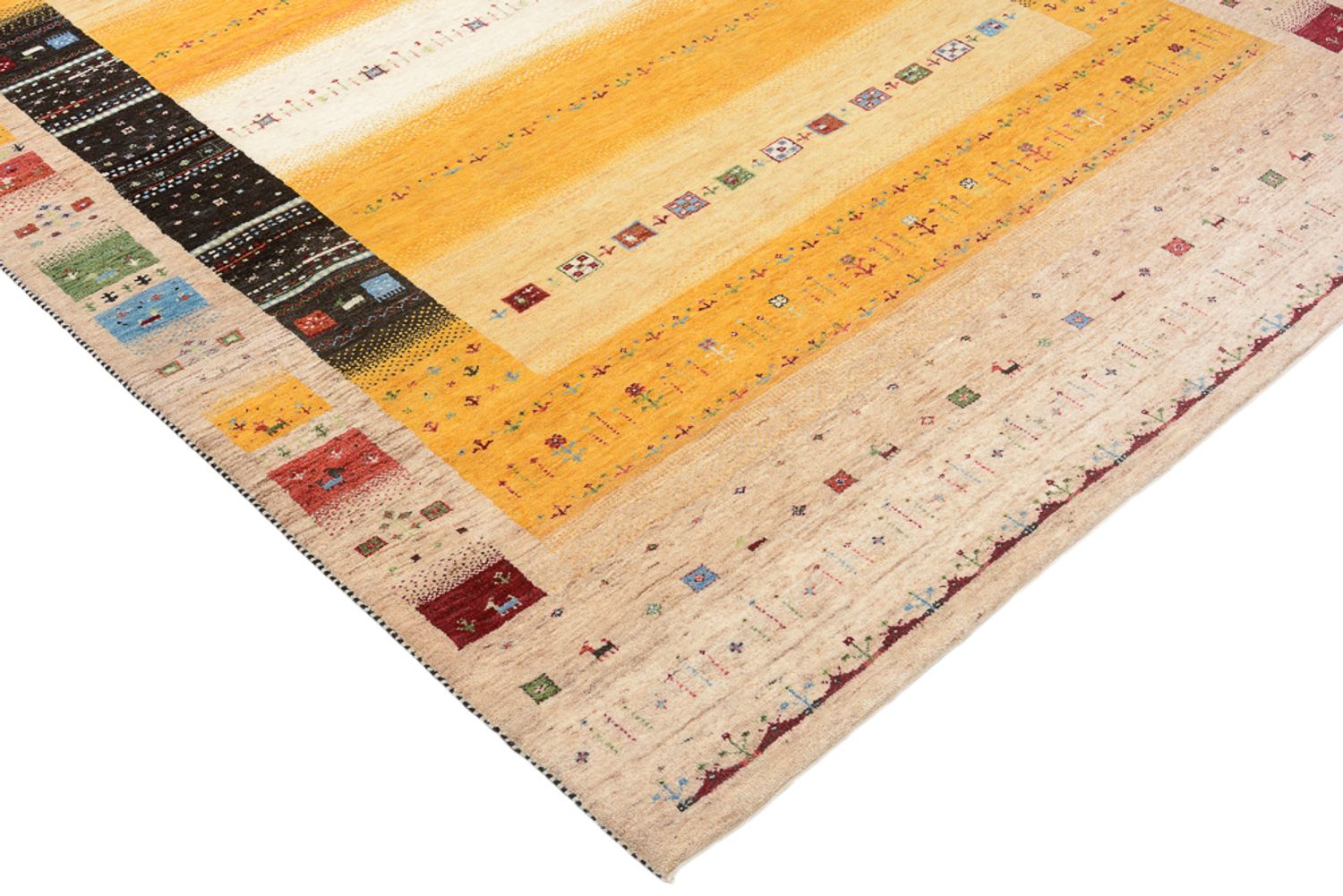Tapis Gabbeh - Loribaft Indus - 245 x 173 cm - multicolore
