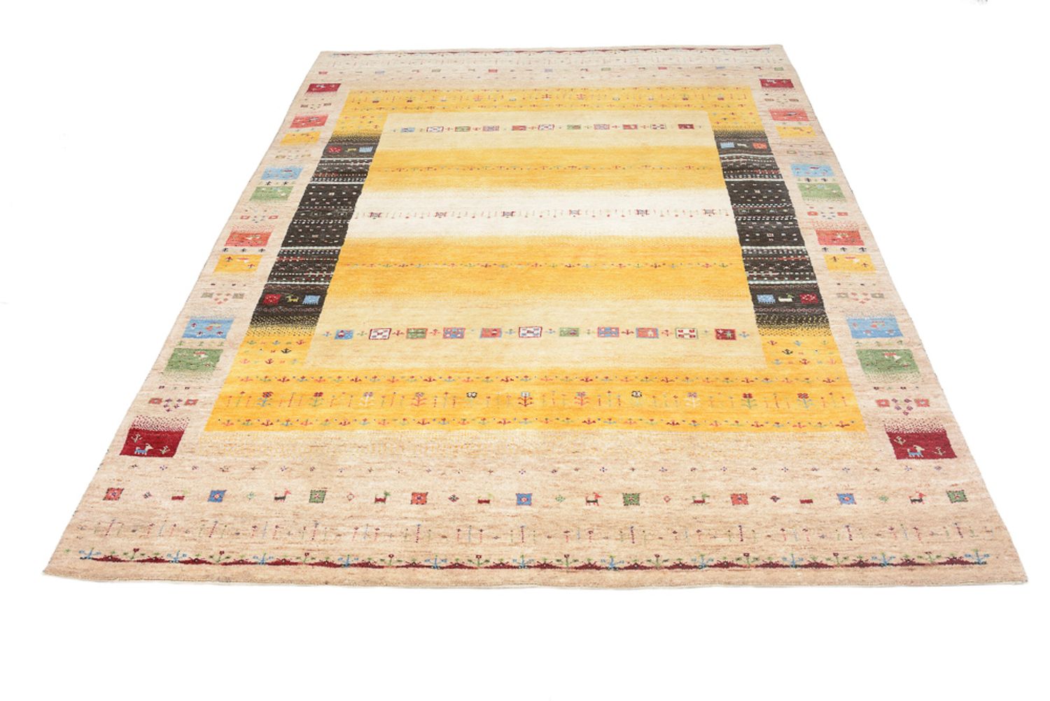 Tapis Gabbeh - Loribaft Indus - 245 x 173 cm - multicolore