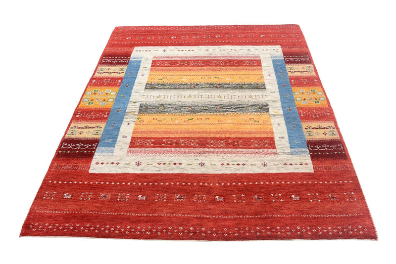 Tapis Gabbeh - Loribaft Indus - 201 x 148 cm - multicolore