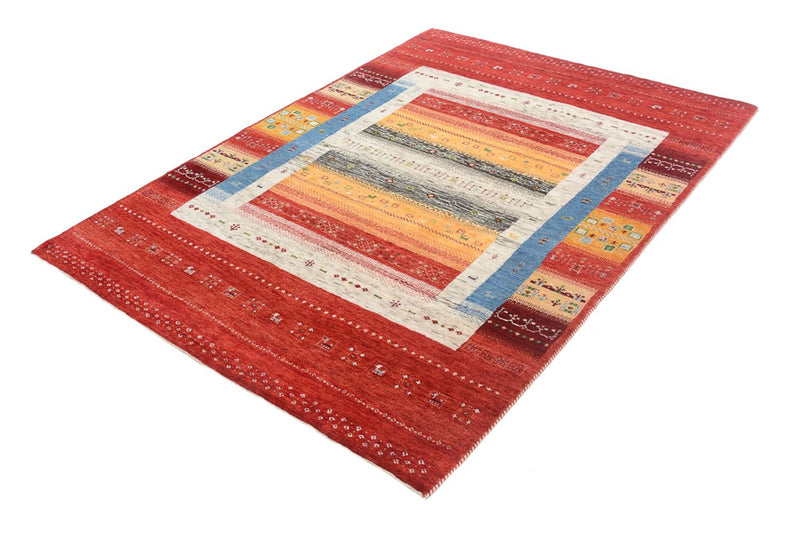 Tapis Gabbeh - Loribaft Indus - 201 x 148 cm - multicolore