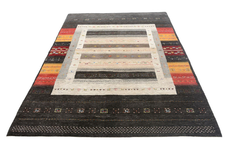 Tapis Gabbeh - Loribaft Indus - 241 x 175 cm - multicolore