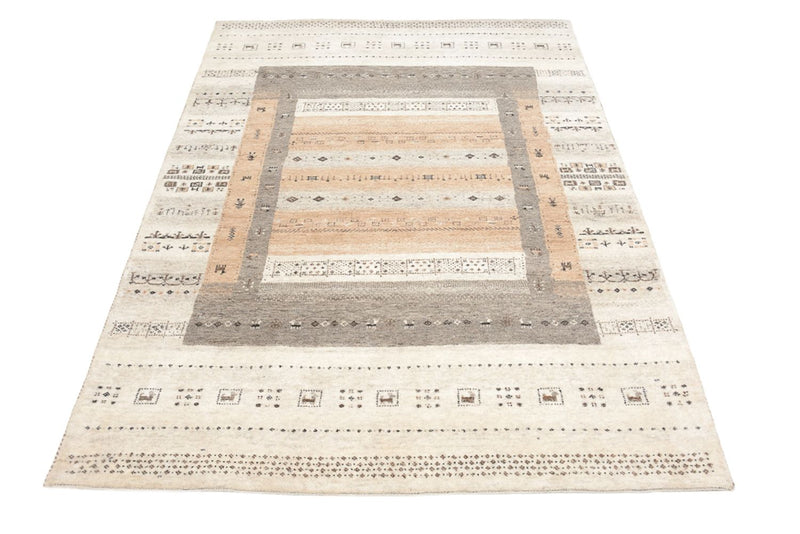Tapis Gabbeh - Loribaft Indus - 201 x 140 cm - beige foncé