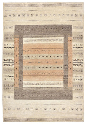 Tapis Gabbeh - Loribaft Indus - 299 x 205 cm - beige foncé