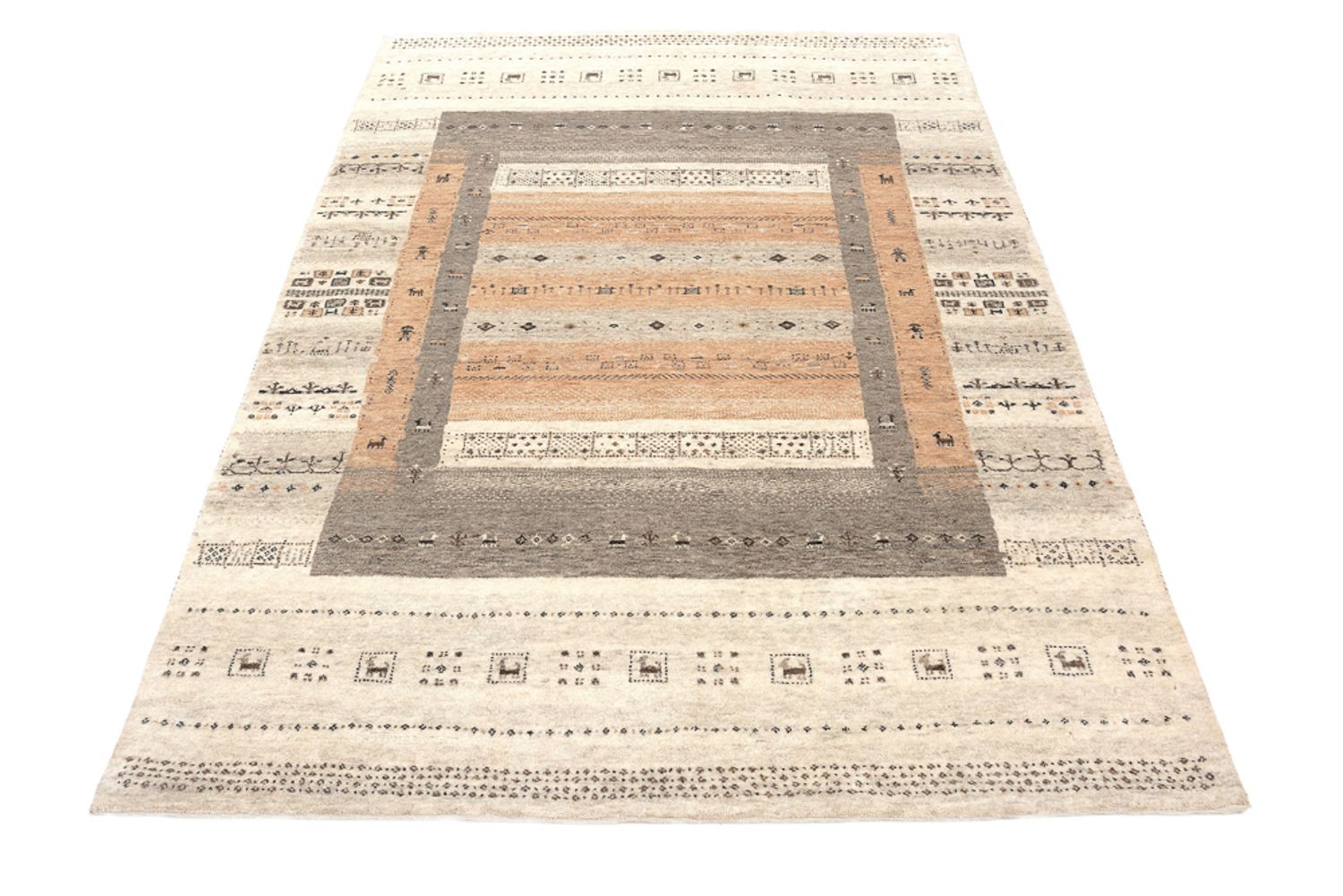 Tapis Gabbeh - Loribaft Indus - 299 x 205 cm - beige foncé
