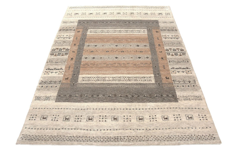 Tapis Gabbeh - Loribaft Indus - 302 x 248 cm - beige foncé