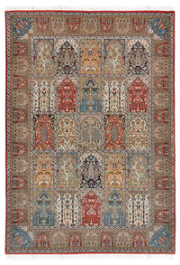 Tapis oriental - Ghom - Indus - 242 x 172 cm - beige foncé