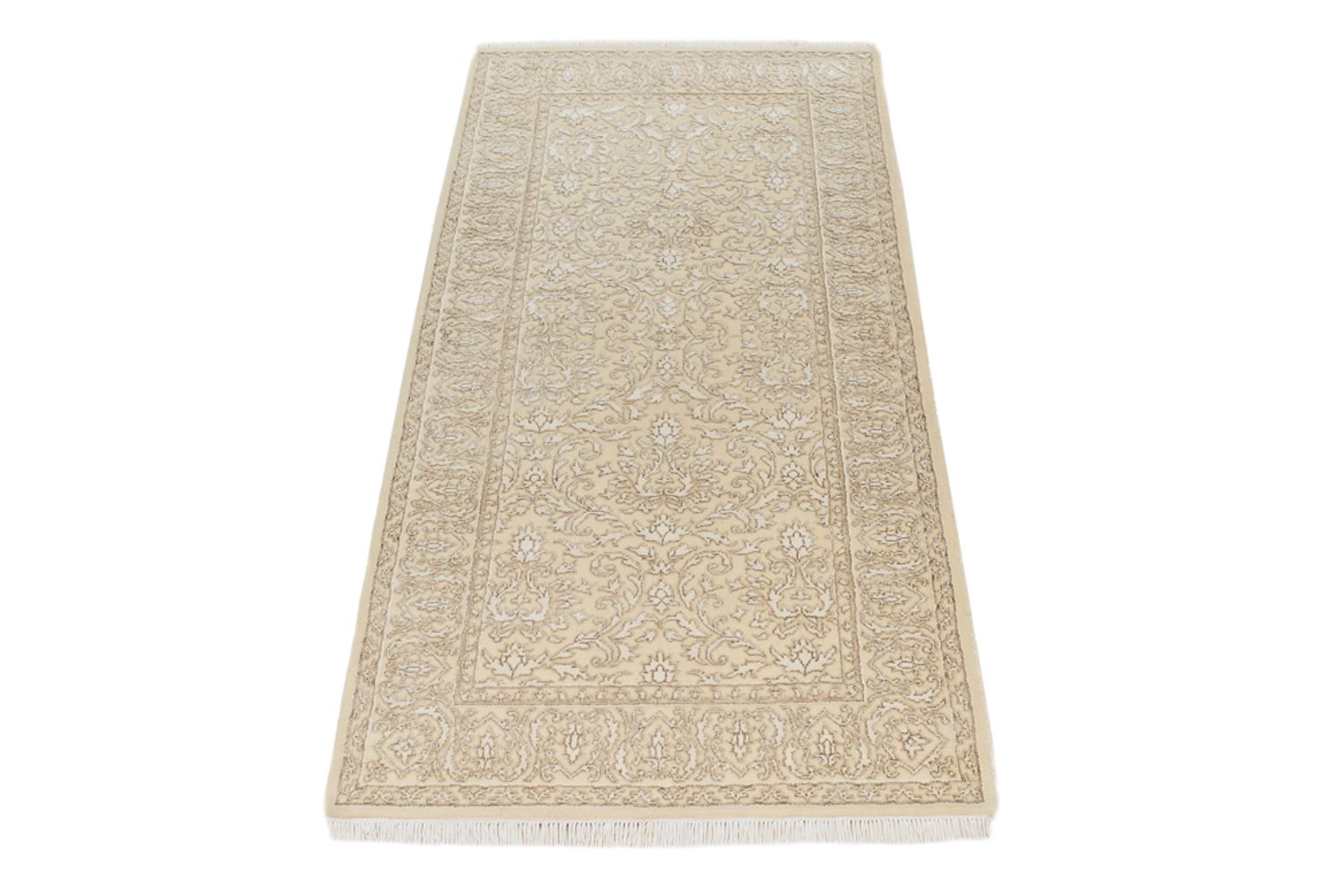Tapis oriental - 144 x 73 cm - beige clair