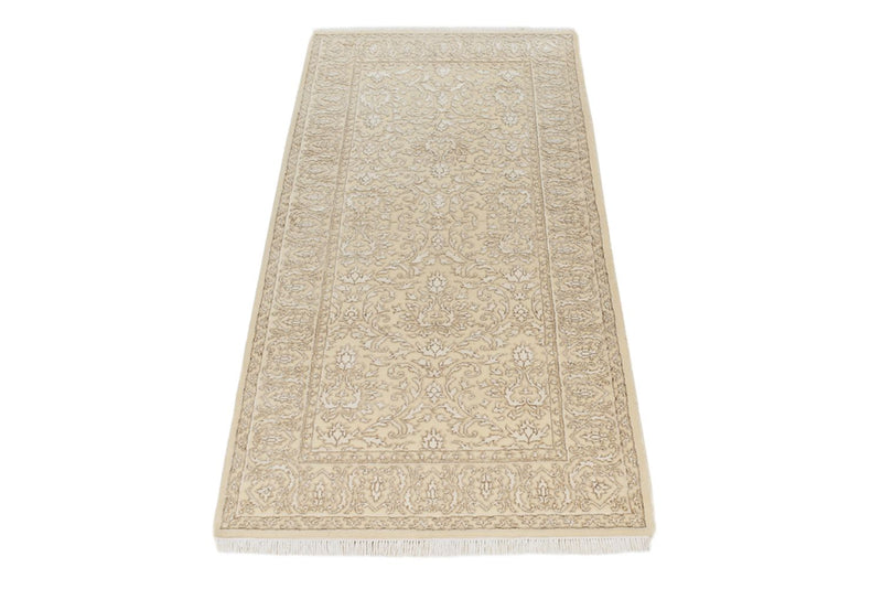 Tapis oriental - 144 x 73 cm - beige clair