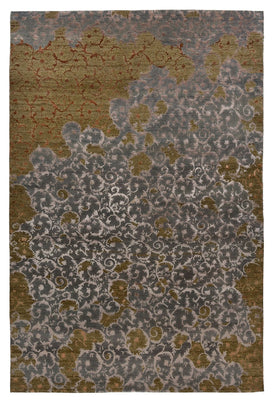 Tapis design - 273 x 182 cm - vert olive