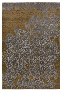 Tapis design - 273 x 182 cm - vert olive