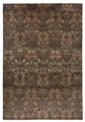 Tapis design - 302 x 204 cm - marron foncé